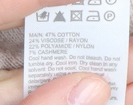 Mint Velvet Women's Beige Striped Pullover Jumper M