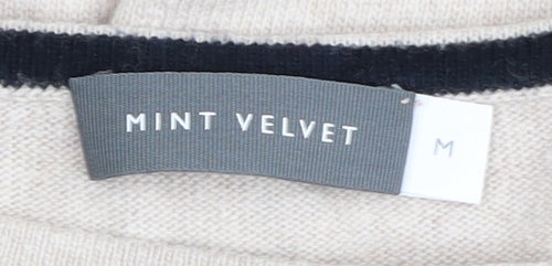 Mint Velvet Women's Beige Striped Pullover Jumper M