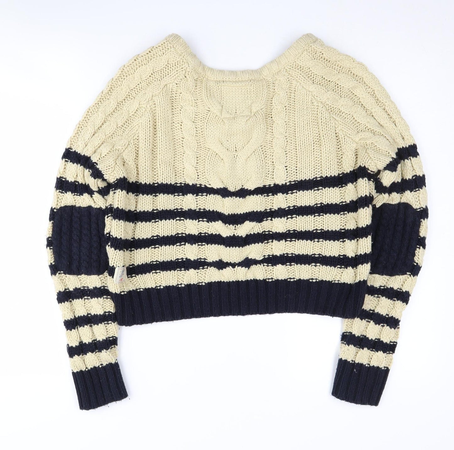 SoulCal&Co Women's Beige & Black Striped Jumper Size 12