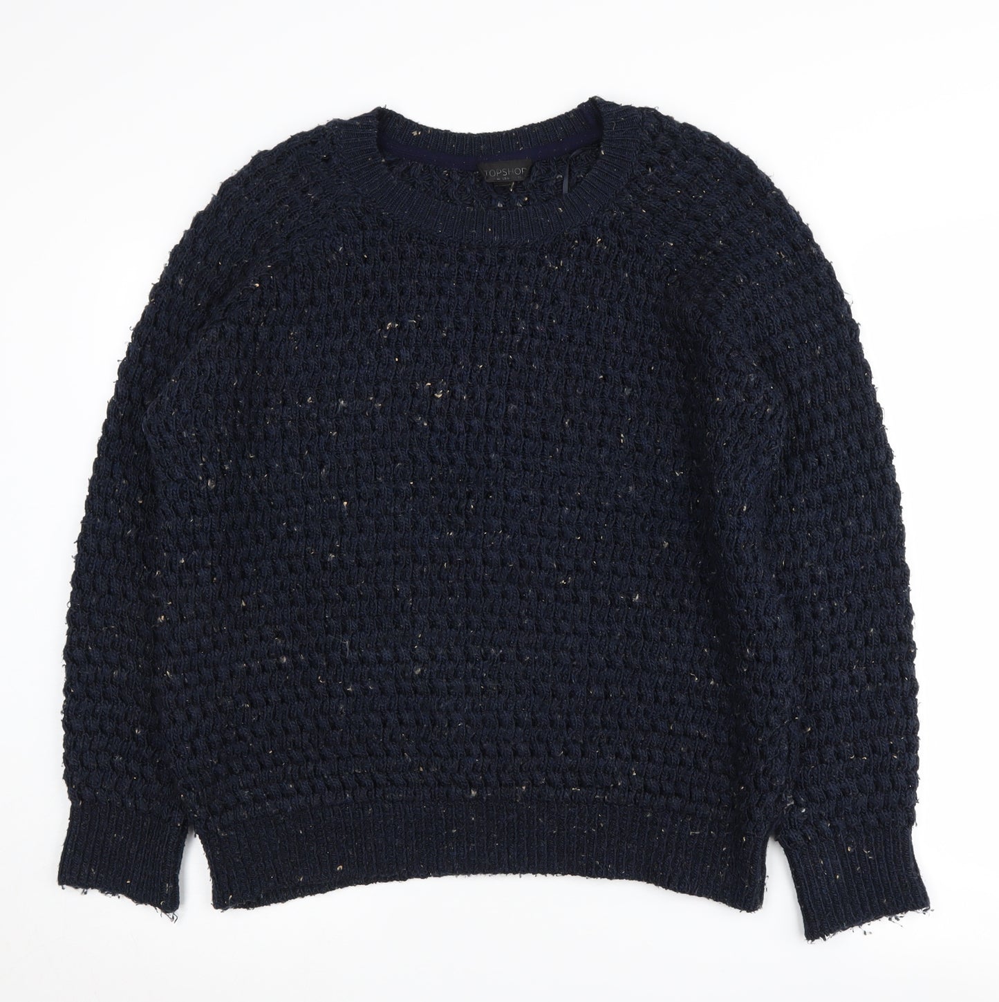 Topshop Women's Blue Crew Neck Pullover Jumper Size 10