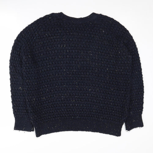 Topshop Women's Blue Crew Neck Pullover Jumper Size 10