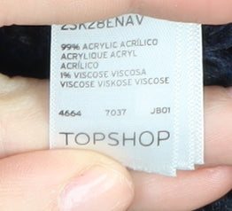 Topshop Women's Blue Crew Neck Pullover Jumper Size 10