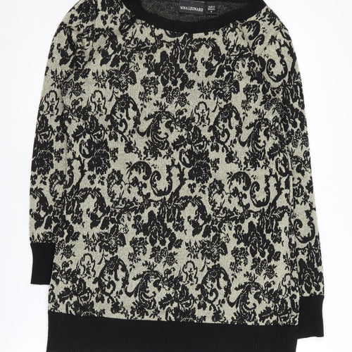 Nina Leonard Women's Black M Pullover Jumper