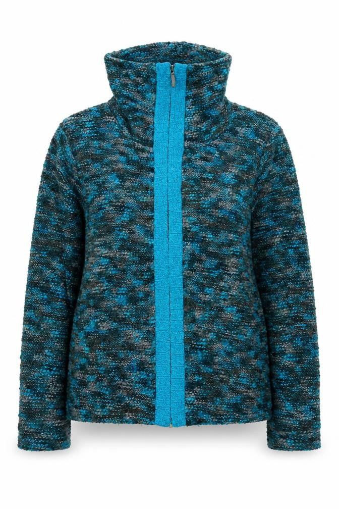 Front view of Marks & Spencer Women's Multicoloured Full Zip Jumper, size L