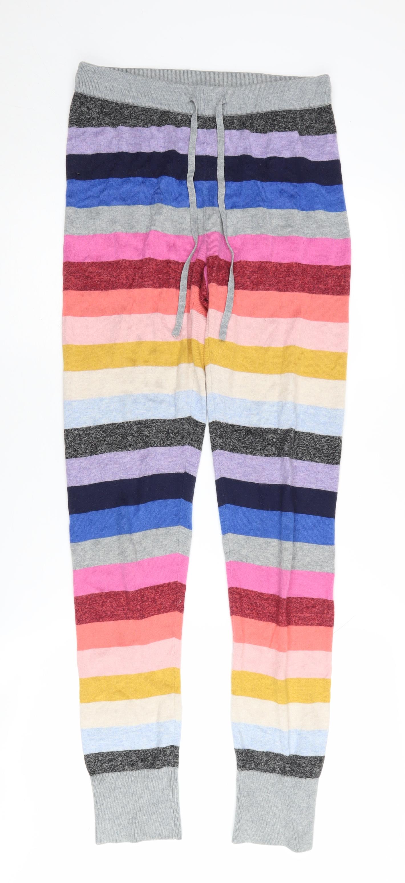 Gap Women's Multicoloured Striped Joggers - Size S