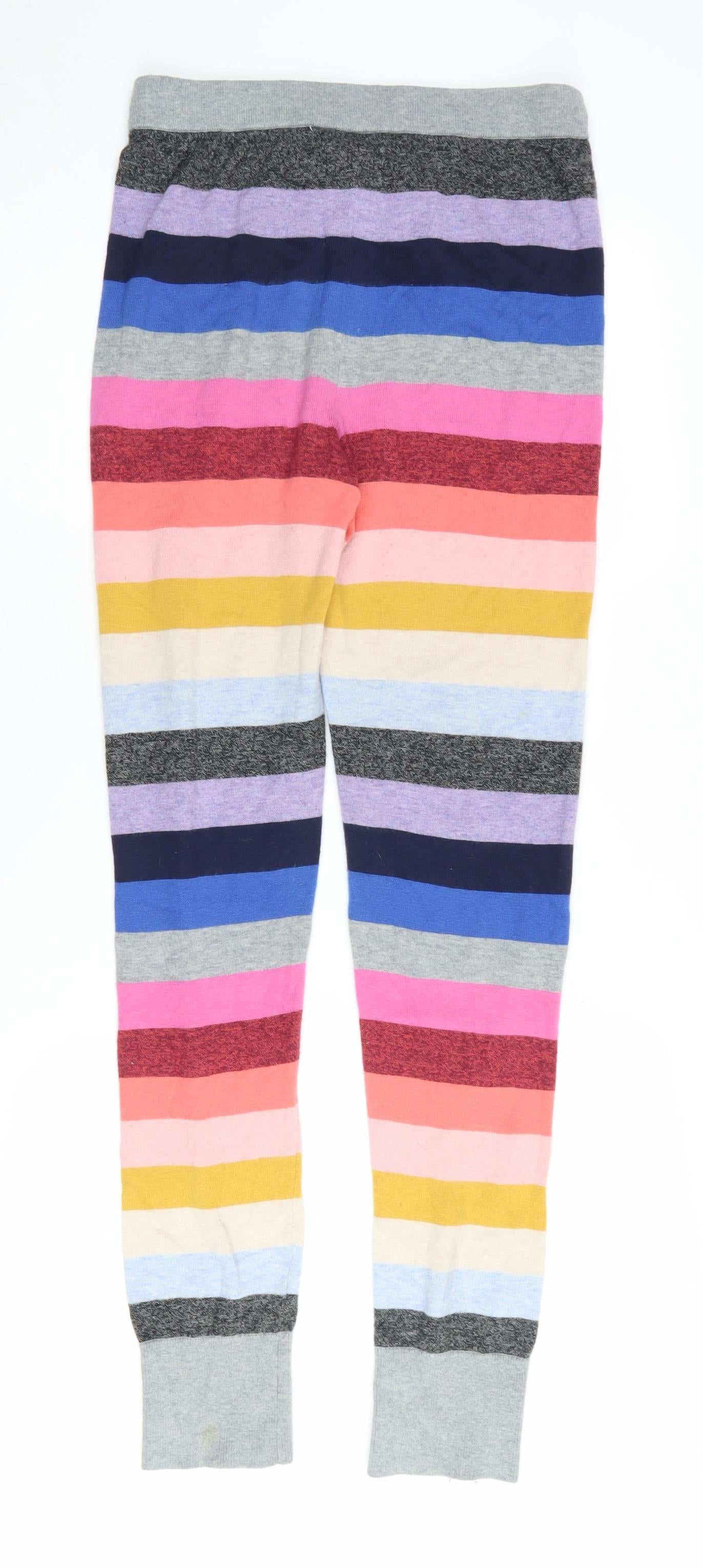 Gap Women's Multicoloured Striped Joggers - Size S