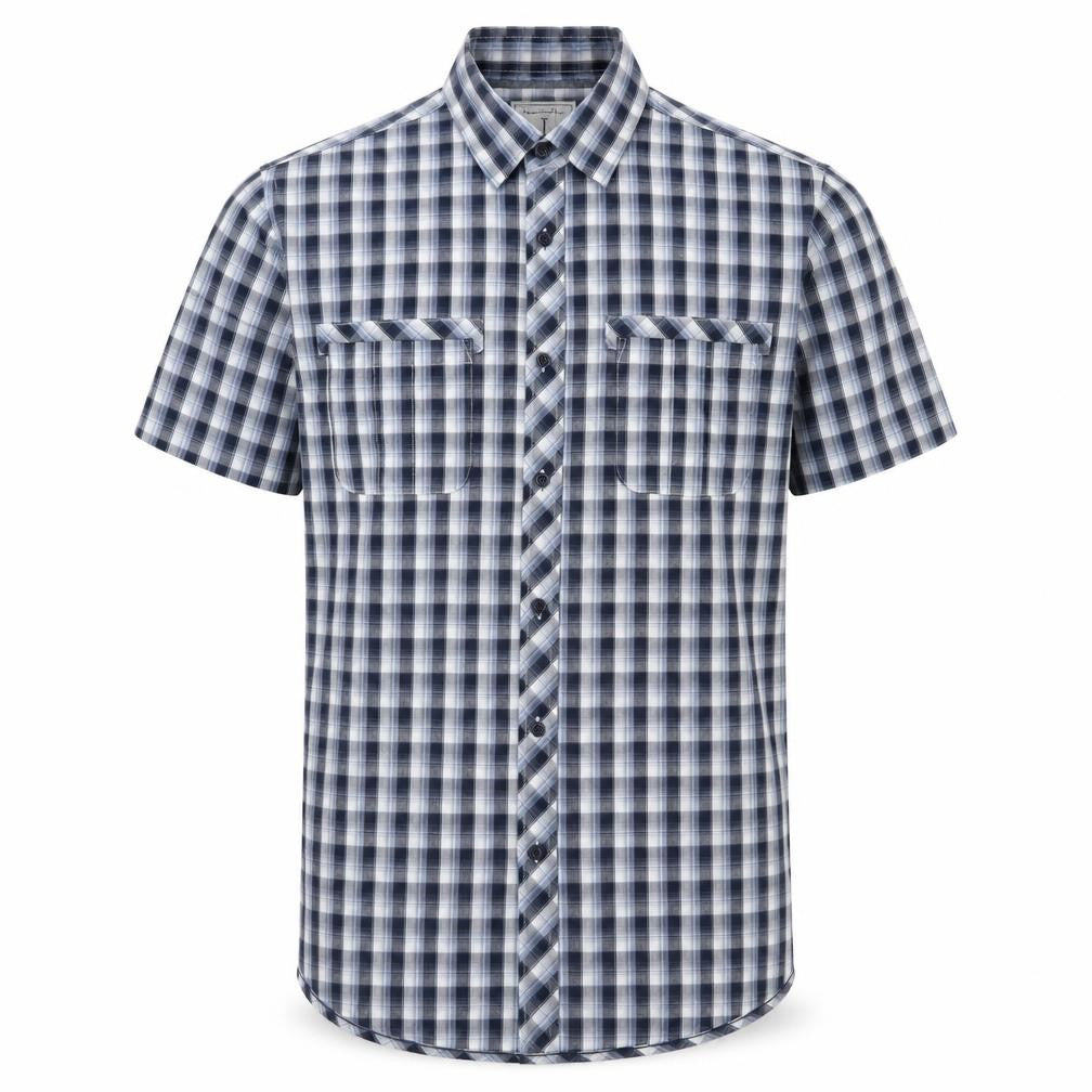Front view of Jasper Conran Men's Blue Check Shirt Medium