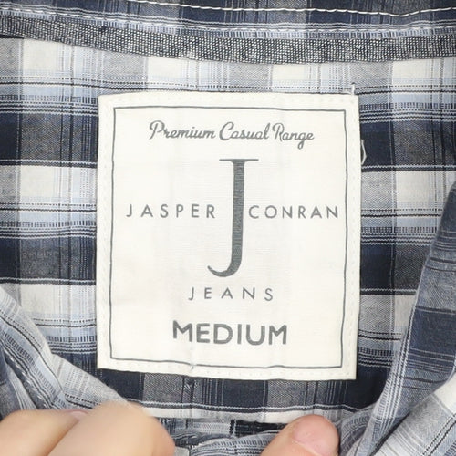 Jasper Conran Men's Blue Check Shirt Medium