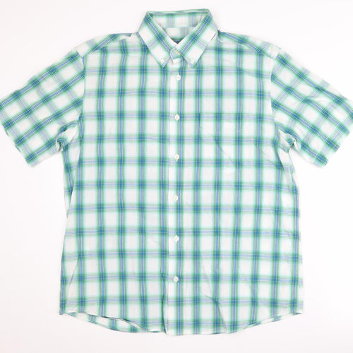 Marks and Spencer Men's Multicoloured Plaid Shirt M