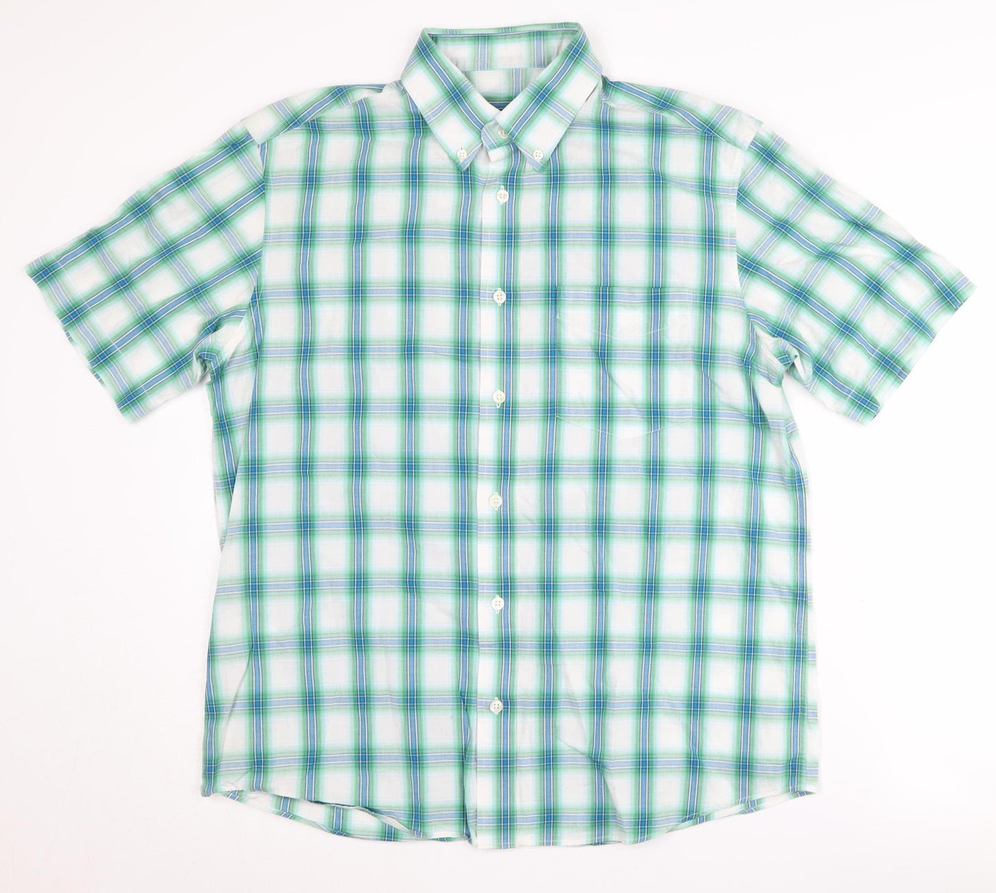 Marks and Spencer Men's Multicoloured Plaid Shirt M