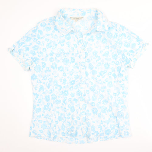 Rocha John Rocha Women’s Blue Floral Button-Up Shirt