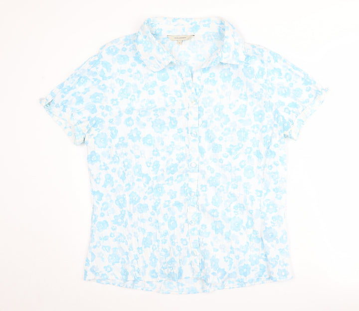 Rocha John Rocha Women’s Blue Floral Button-Up Shirt
