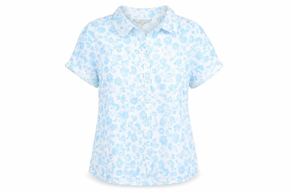 Rocha John Rocha Women’s Blue Floral Button-Up Shirt