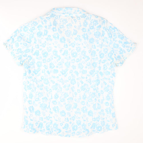 Rocha John Rocha Women’s Blue Floral Button-Up Shirt