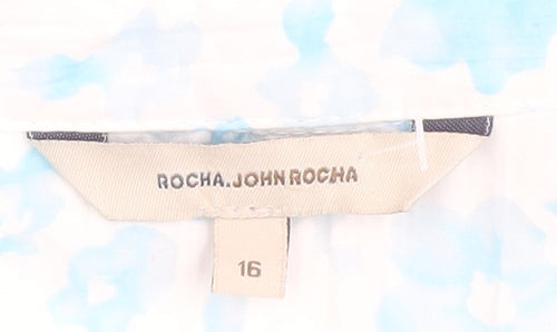 Rocha John Rocha Women’s Blue Floral Button-Up Shirt