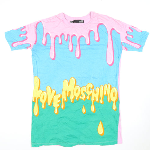 Love Moschino Women's Multicolour T-Shirt, Size 8, Casual