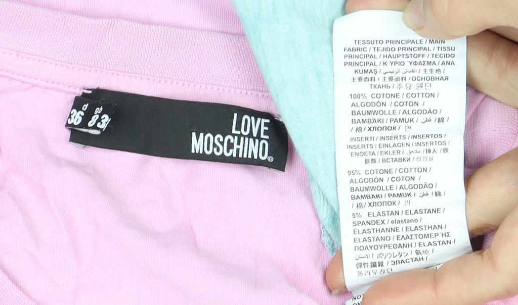 Love Moschino Women's Multicolour T-Shirt, Size 8, Casual
