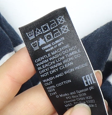 Marks and Spencer Women's Blue Striped T-Shirt Dress