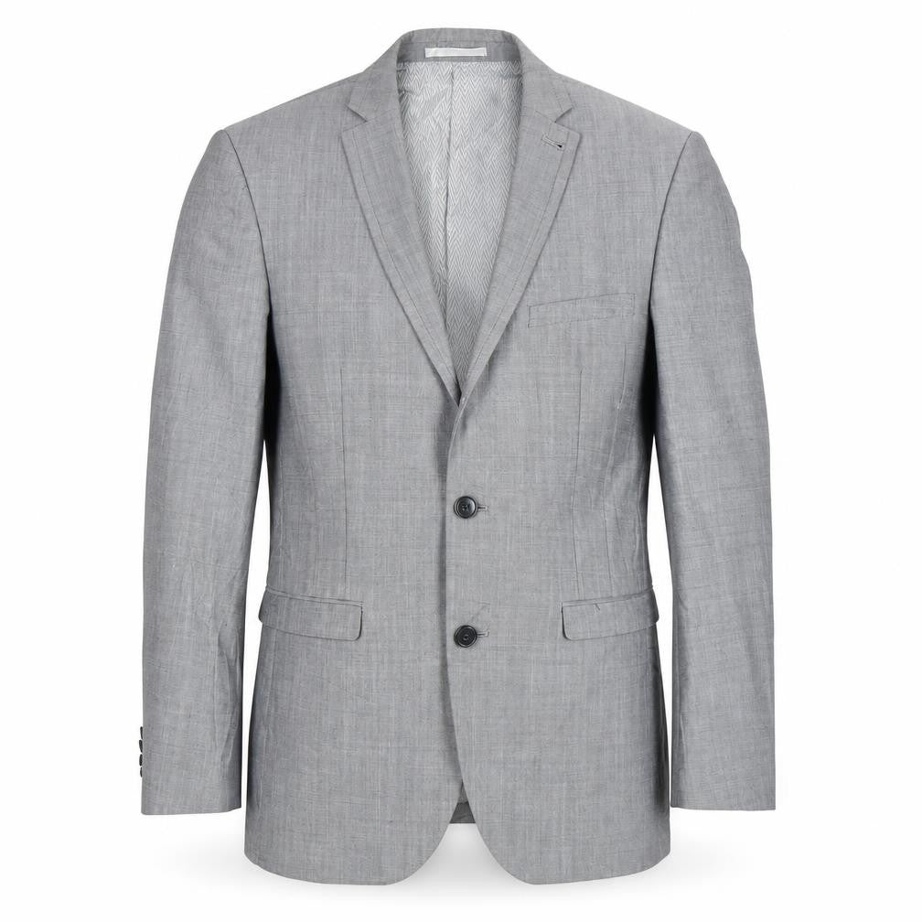 Front view of Next Men's Grey Blazer, 36S, Wool Blend, Formal
