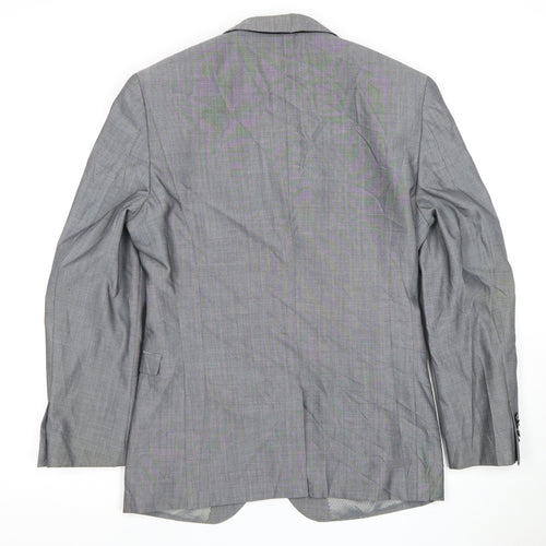 Next Men's Grey Blazer, 36S, Wool Blend, Formal