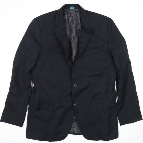 Reda Men's Blue Wool Blazer, 41, Formal Jacket