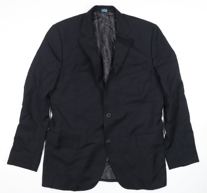 Reda Men's Blue Wool Blazer, 41, Formal Jacket