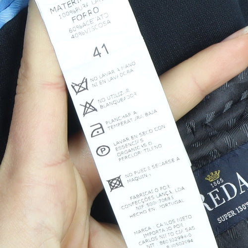 Reda Men's Blue Wool Blazer, 41, Formal Jacket
