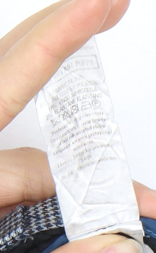 Topman Men's Grey Check Trousers - 28R