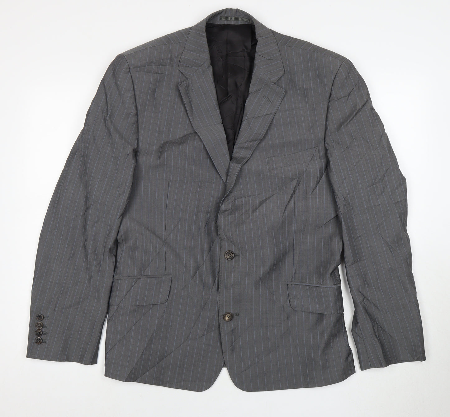 Harvey Nichols Grey Striped Blazer 44 Regular Fit