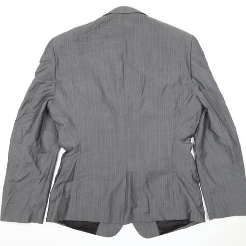 Harvey Nichols Grey Striped Blazer 44 Regular Fit