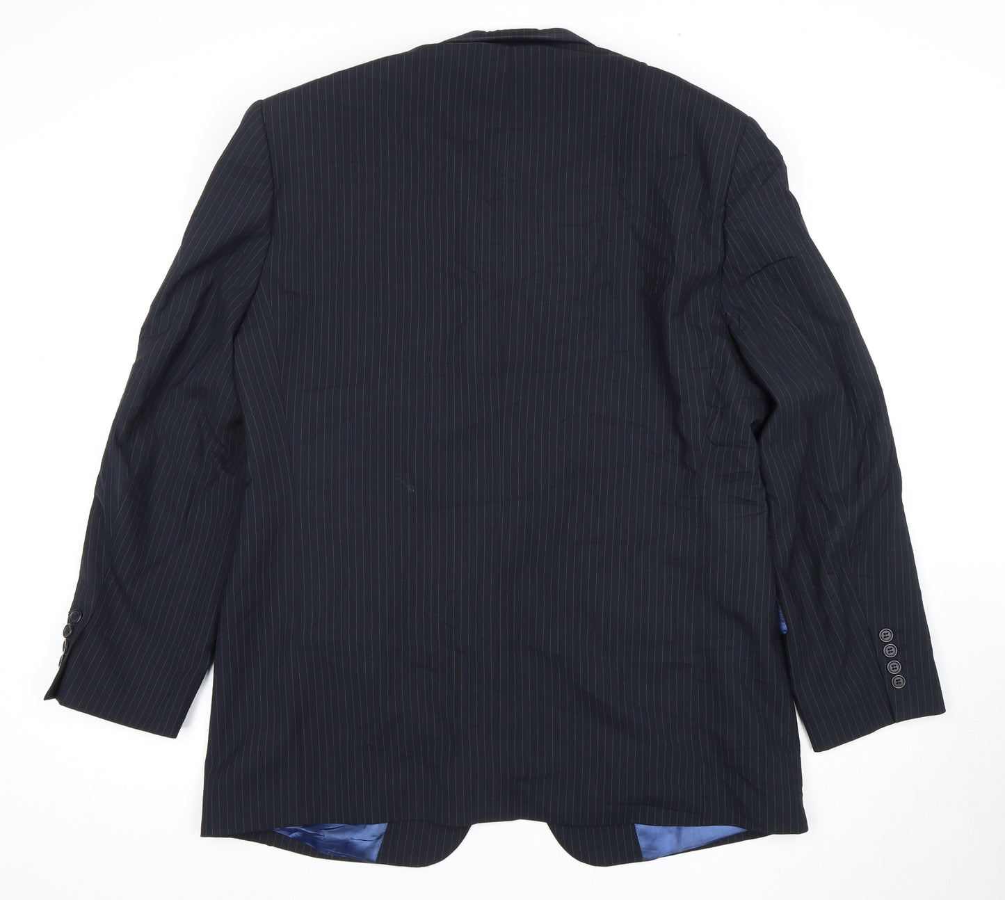 Daniel Hechter Men's Blue Striped 42R Suit Jacket