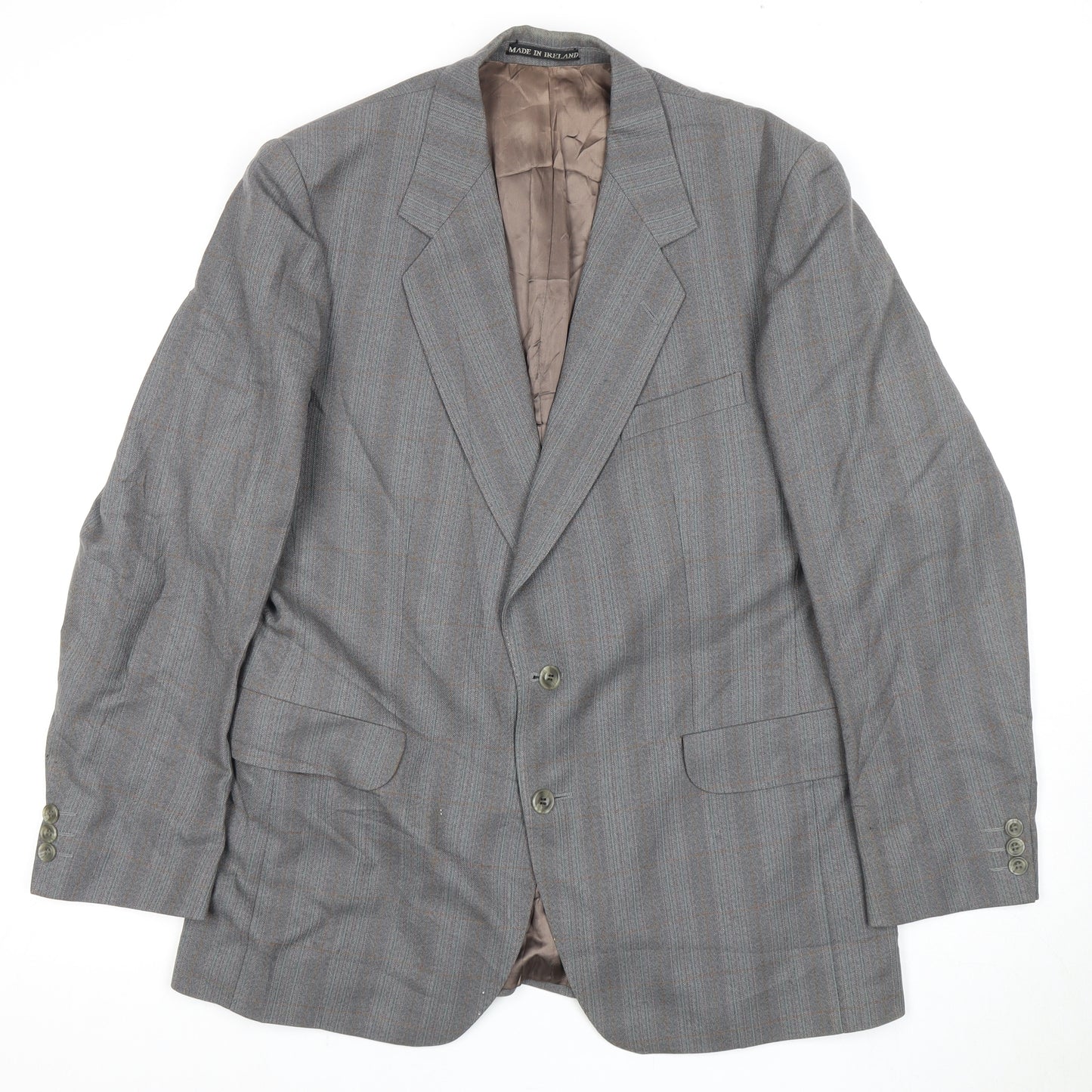 Whitehead Men's Grey 42 Blazer - Vintage Striped Wool
