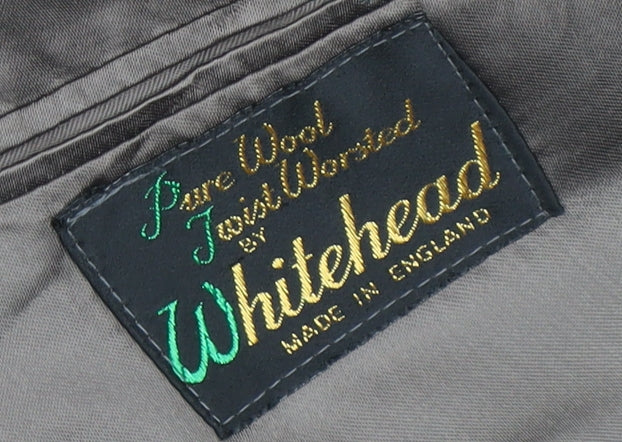 Whitehead Men's Grey 42 Blazer - Vintage Striped Wool