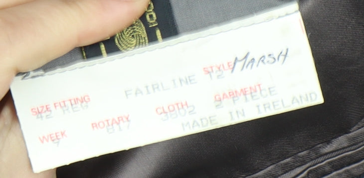 Whitehead Men's Grey 42 Blazer - Vintage Striped Wool