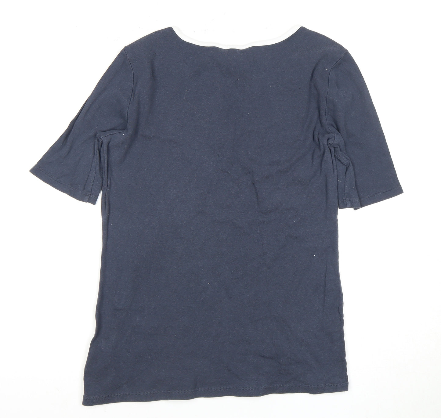 Ellen Tracy Women's Blue Crew Neck T-Shirt - Size 12
