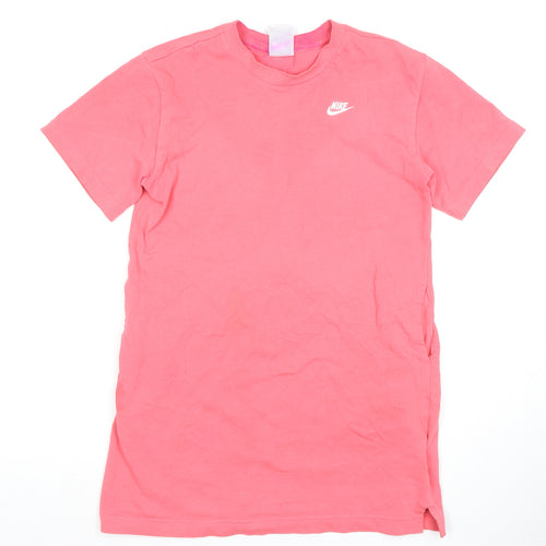 Nike Girls Pink T-Shirt Dress - Lightweight & Casual
