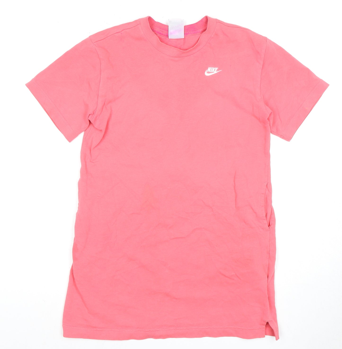 Nike Girls Pink T-Shirt Dress - Lightweight & Casual