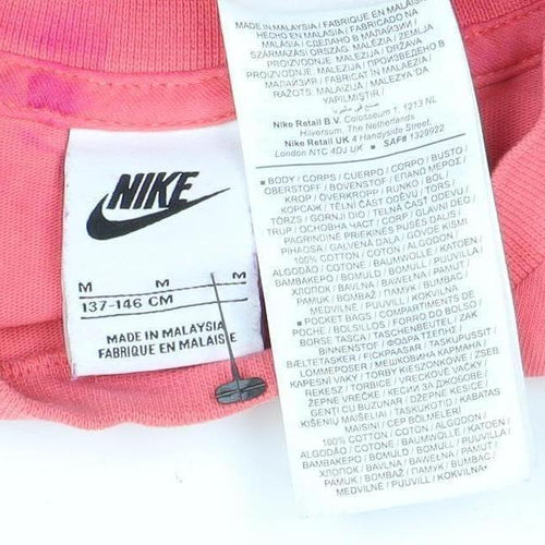 Nike Girls Pink T-Shirt Dress - Lightweight & Casual