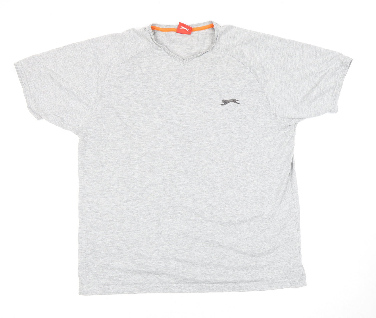 Slazenger Men's Grey L T-Shirt, V-Neck, Excellent Condition