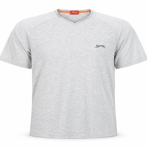 Slazenger Men's Grey L T-Shirt, V-Neck, Excellent Condition