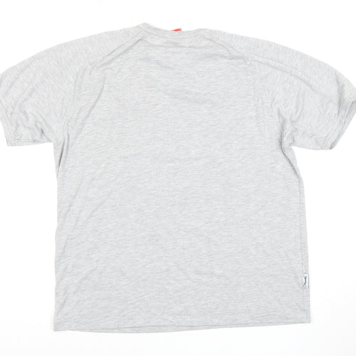 Slazenger Men's Grey L T-Shirt, V-Neck, Excellent Condition