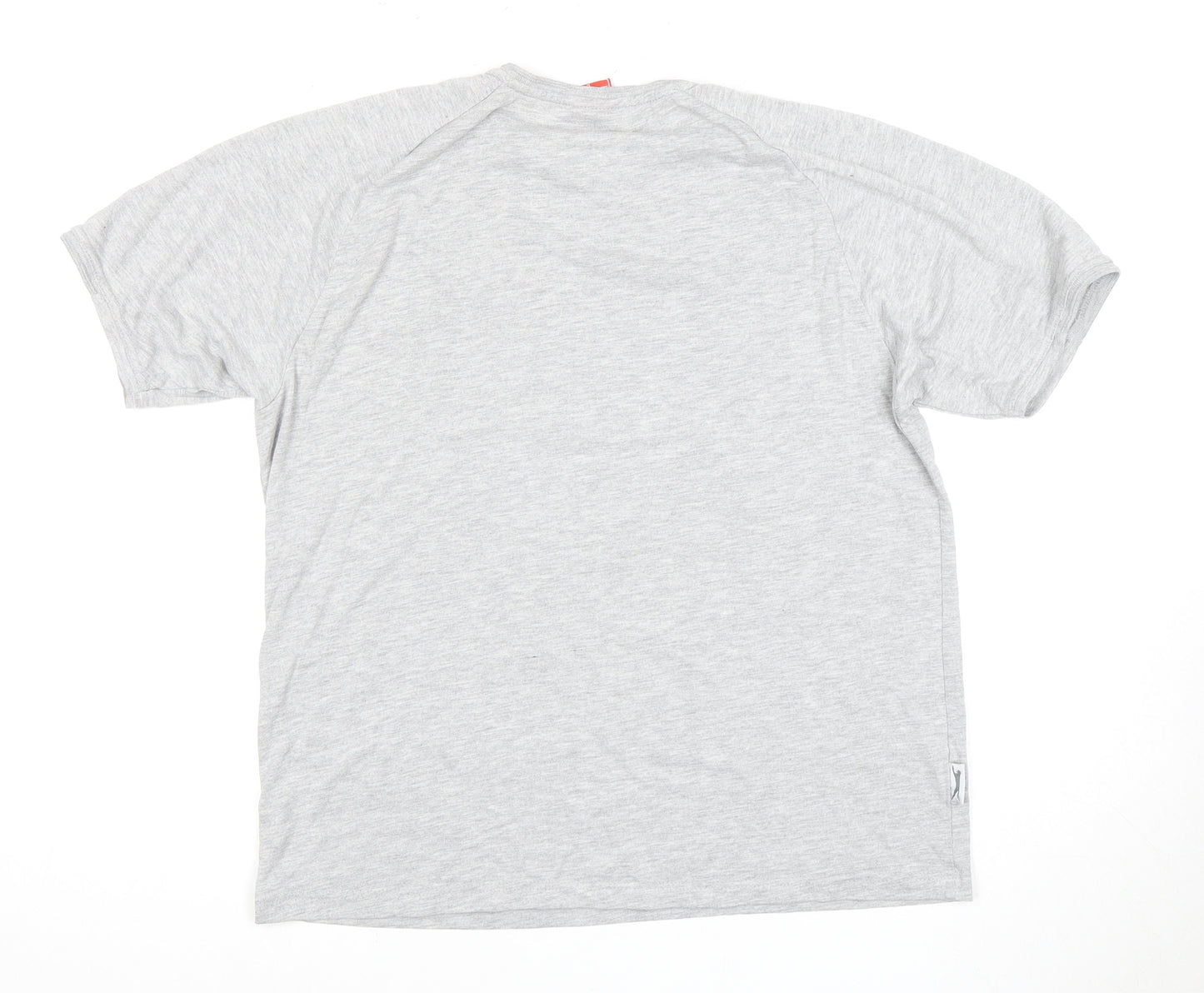 Slazenger Men's Grey L T-Shirt, V-Neck, Excellent Condition