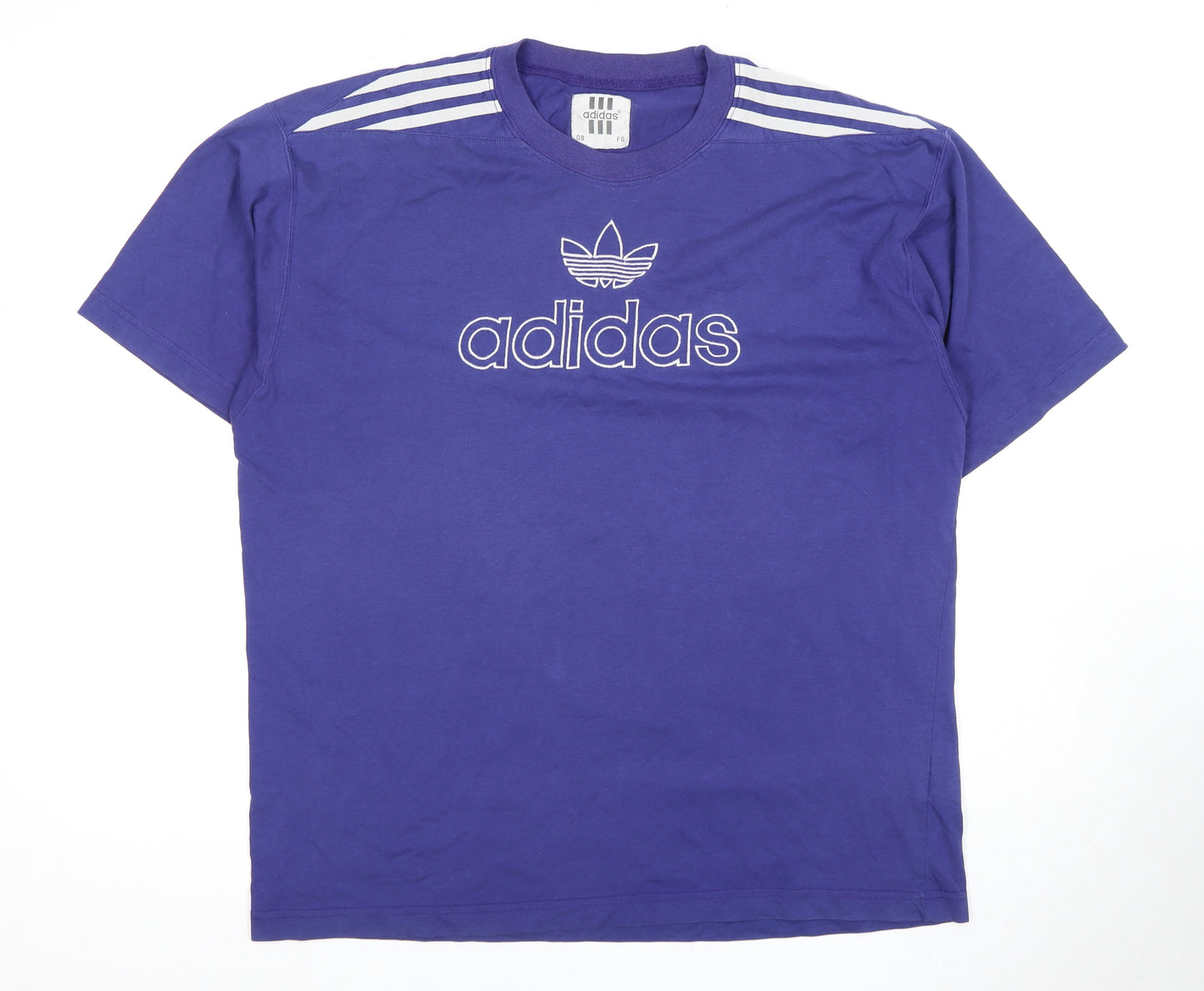 Adidas Men's Purple T-Shirt Size L Sports Logo