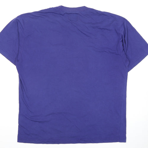 Adidas Men's Purple T-Shirt Size L Sports Logo