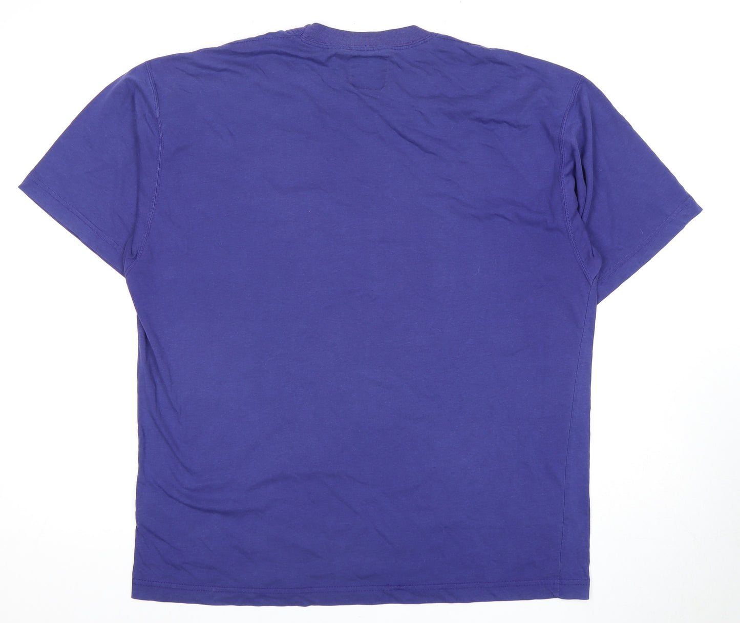 Adidas Men's Purple T-Shirt Size L Sports Logo