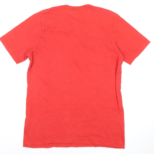 Duffer Men's Red Small T-Shirt Crew Neck Logo
