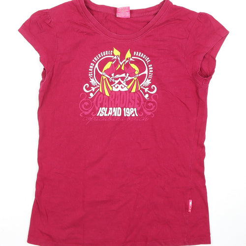 Trespass Women's Red Graphic T-Shirt, M, Short Sleeve, Casual