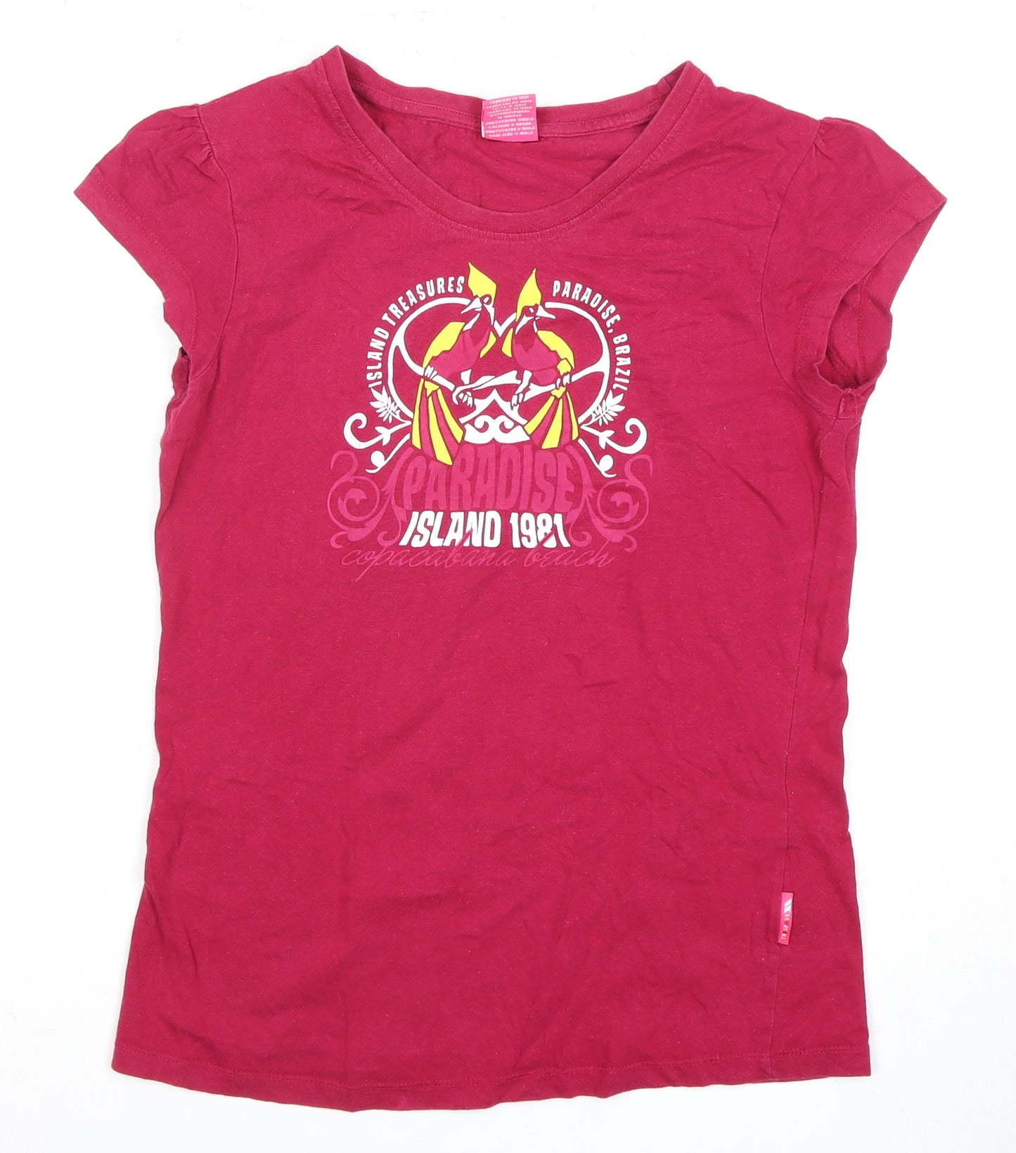 Trespass Women's Red Graphic T-Shirt, M, Short Sleeve, Casual