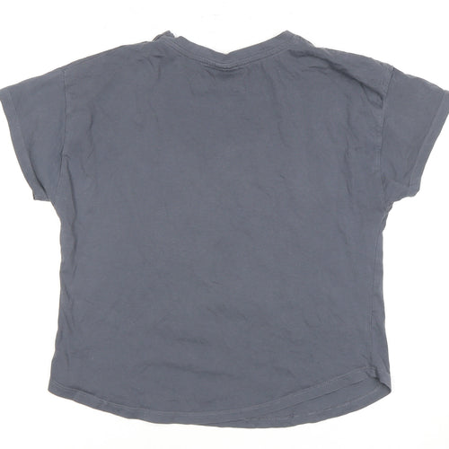 Zara Girls' Grey Graphic Print T-Shirt, Size 11-12 Years