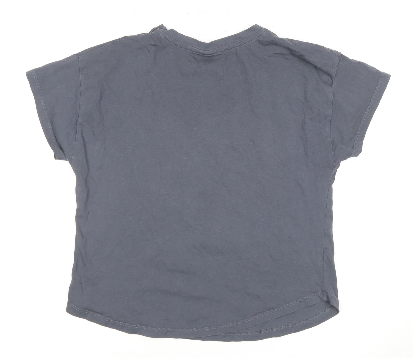 Zara Girls' Grey Graphic Print T-Shirt, Size 11-12 Years